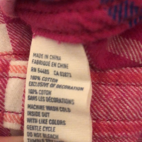 American Eagle Outfitters Pink Plaid Flannel Shirt Size XS - Picture 8 of 8